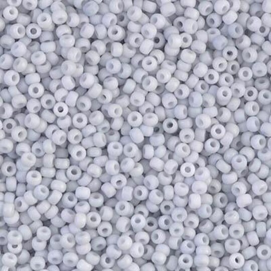Miyuki 11 Round Seed Bead, 11-2026-1, Matte Opaque Pale Blue Gray, 13 grams